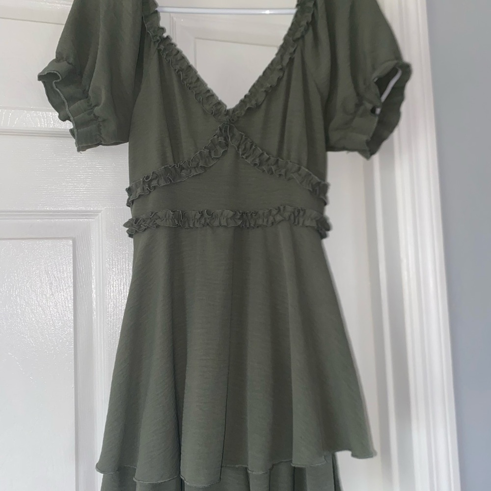 Green Ruffled Dress